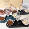 Pet Supplies Degrees Raised 3 In 1 Cat Feeder Double Bowl Neck Protection Automatic Water Dispenser Pet Food Container Cat
