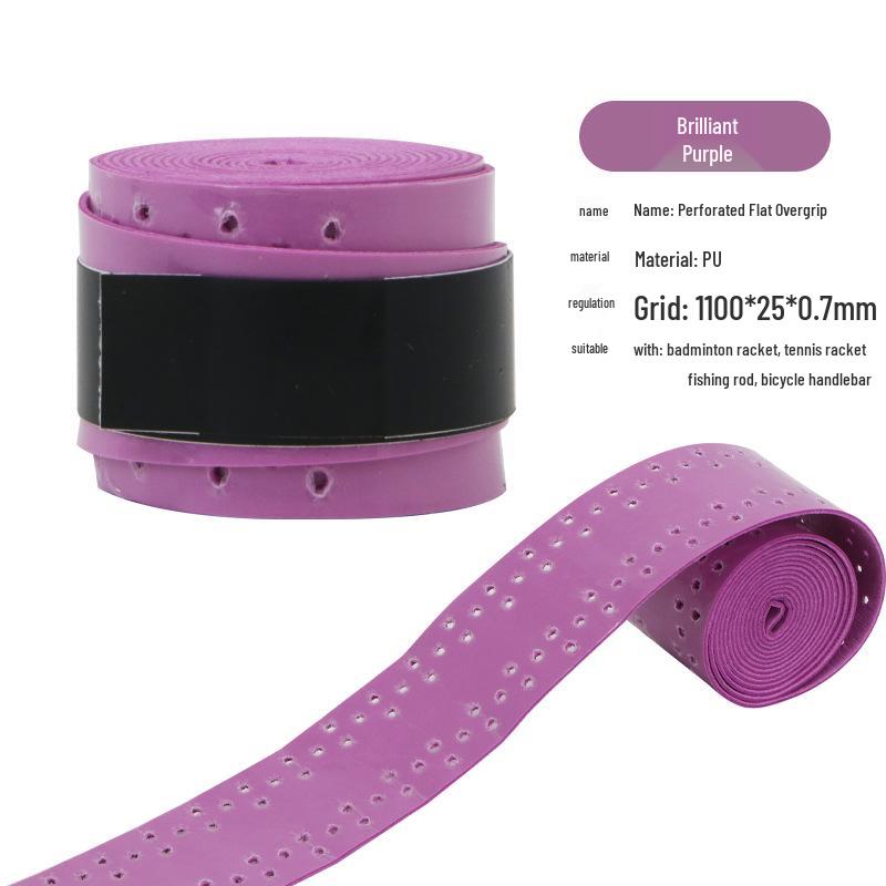 Perforated PU Overgrip: Non-slip Sweatband for Badminton & Tennis Rackets