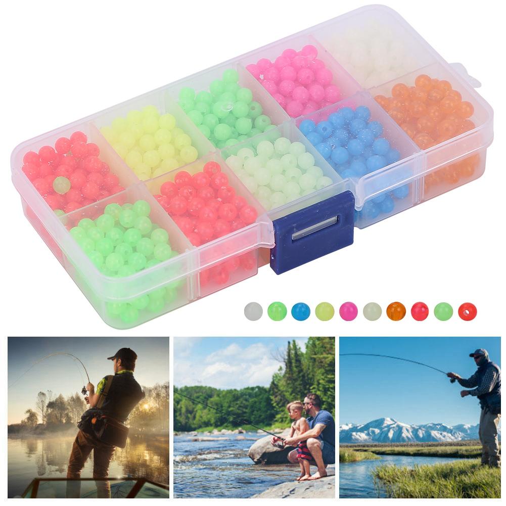 1000pcs Box Luminous Glow Beads Fishing Tackle Lures Tools Accessory For Outdoor Fishing