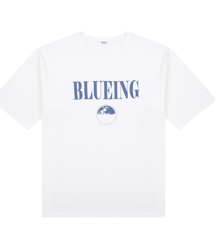 Beulluing Blueing Planet Logo Graphic Tee [White]