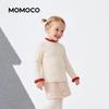 MOMOCO Toddler Girls' Colorblock Ruffled Knit Sweater