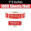 1000/500PCS English Fragile Stickers The Goods Please Handle With Care Warning Express Labels DIY Supplies