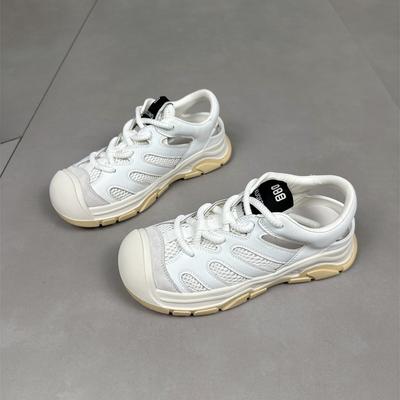 Big Head Mesh Surface Breathable Clunky Sneakers Women's Summer New Fashion Platform Height Increasing Casual All-Match Sports Sandals