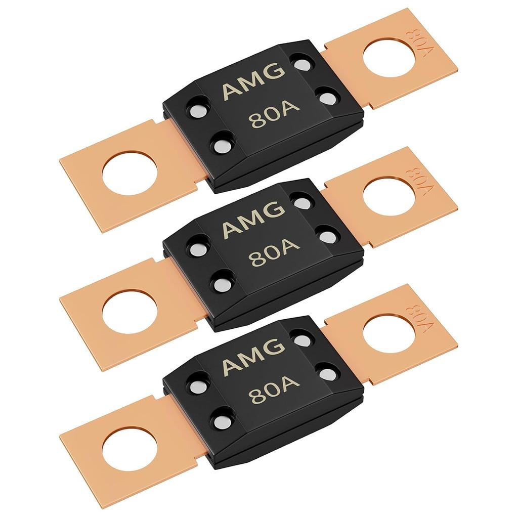 Joinfworld 250A MEGA Fuse, High Current Bolt Mount Automotive 250 Amp MEGA/AMG Fuse for Cars, Trucks, Construction Vehicles, Buses, Caravan Cars,