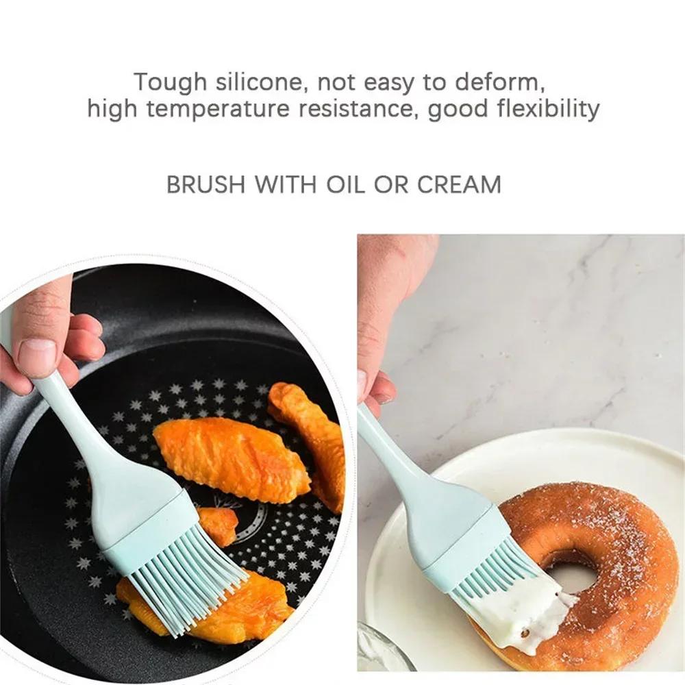 3PCS Cream Scraper DIY Bread Cake Butter Spatula Mixer Oil Brush Kitchen Baking Tool Silicone Spatula Non-stick Kitchen