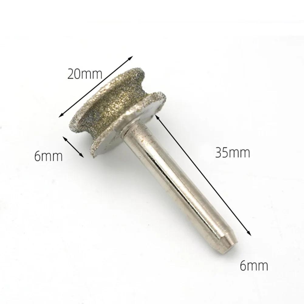 Rounded Edge Grinding Wheel for Jade Carving and For Glass Polishing Compatible with Electric Drill At 3600 RPM