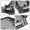 Gloss Black Front Bumper Radiator Vent Mesh Grille Grill Fit Q7 2016-2019