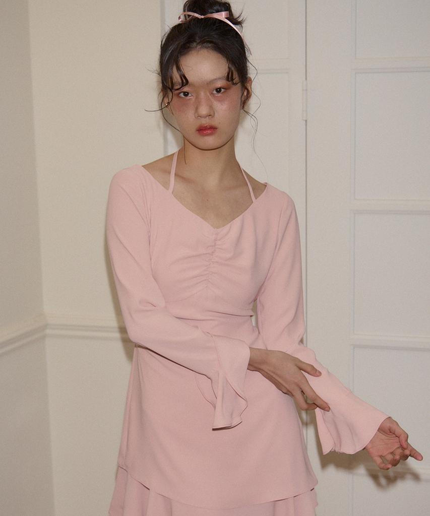 Salon De Yon Ballet Mini Dress_ Peach