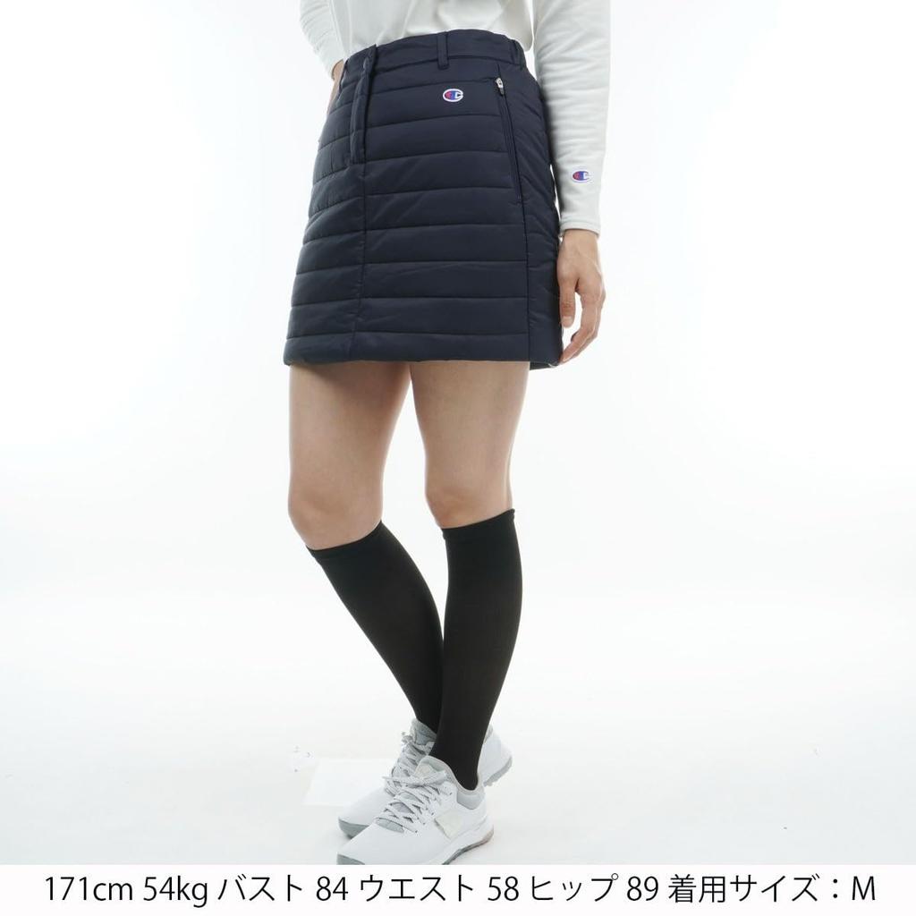 Bottoms Stretch Thermal Water Repellent Windproof Script Logo Skirt Golf Navy [Champion] Women's CW-YG206