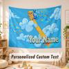 Custom Name Text Tapestry,Adventure Time cartoon Boho Wall Hanging, Decorative Backdrop Tapestry For Room