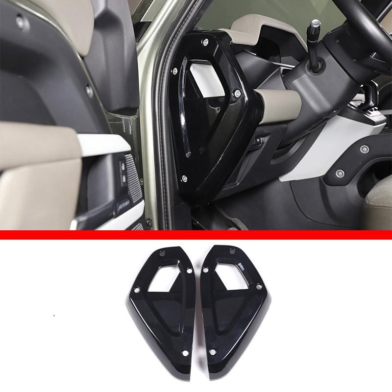 

For Land Rover Defender 90 110 2020-2026 ABS Matt Black Car Dashboard Side Decorative Panel Cover Stickers Car Accessories