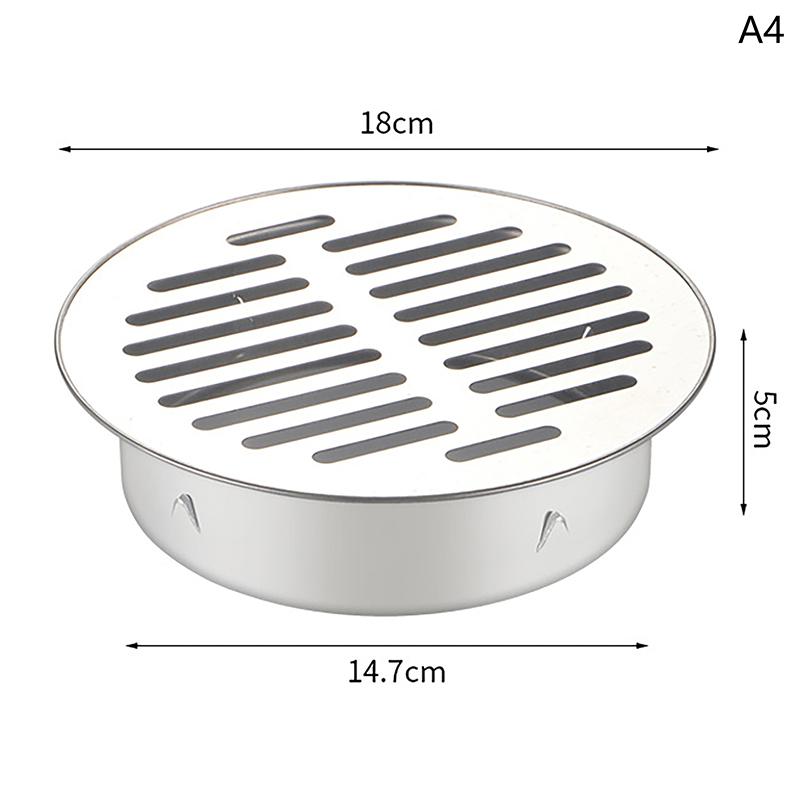 Floor Drain 50/70/110/150MM Stainless Steel Balcony Drainage Roof Round Floor Drain Cover Rain Pipe Cap Drain Pipe Floor Drain