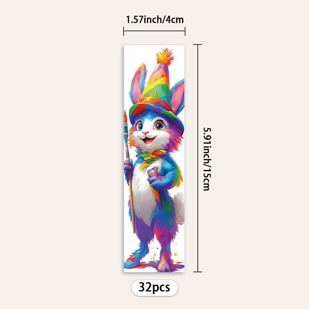 32pcs, Cool Cartoon Animal Bookmarks, Suitable for Back-to-school Season, Christmas, Halloween, Teachers, Readers, and Birthdays