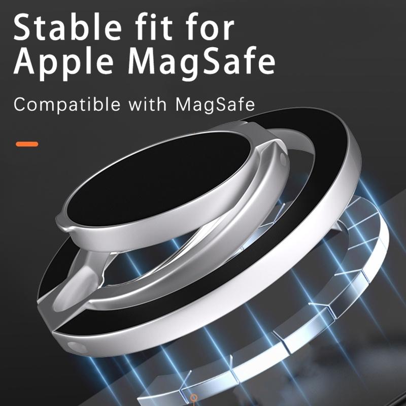 Doppelseitiger MagSafe Handyhalter Magnetischer Handyringhalter Aufsteller Magnetgriff für iPhone 16 15 14 13 Android Fitnessstudio Autohalter
