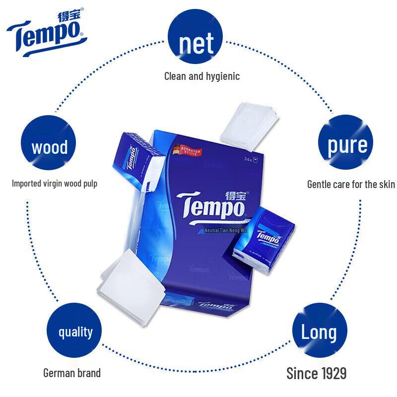 Tempo 4-Ply Unscented Pocket Tissues