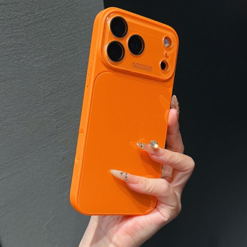 Solid Color Full Coverage Anti Drop Shockproof Glass Phone Case For Multiple Iphone Models