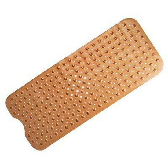 Eco-friendly PVC Anti-slip Bathroom Massage Mat with Drainage Holes and Suction Cups
