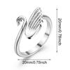 Swan Open Finger Ring Trendy Swan Band Ring Adjustable Promise Ring Jewelry Gift