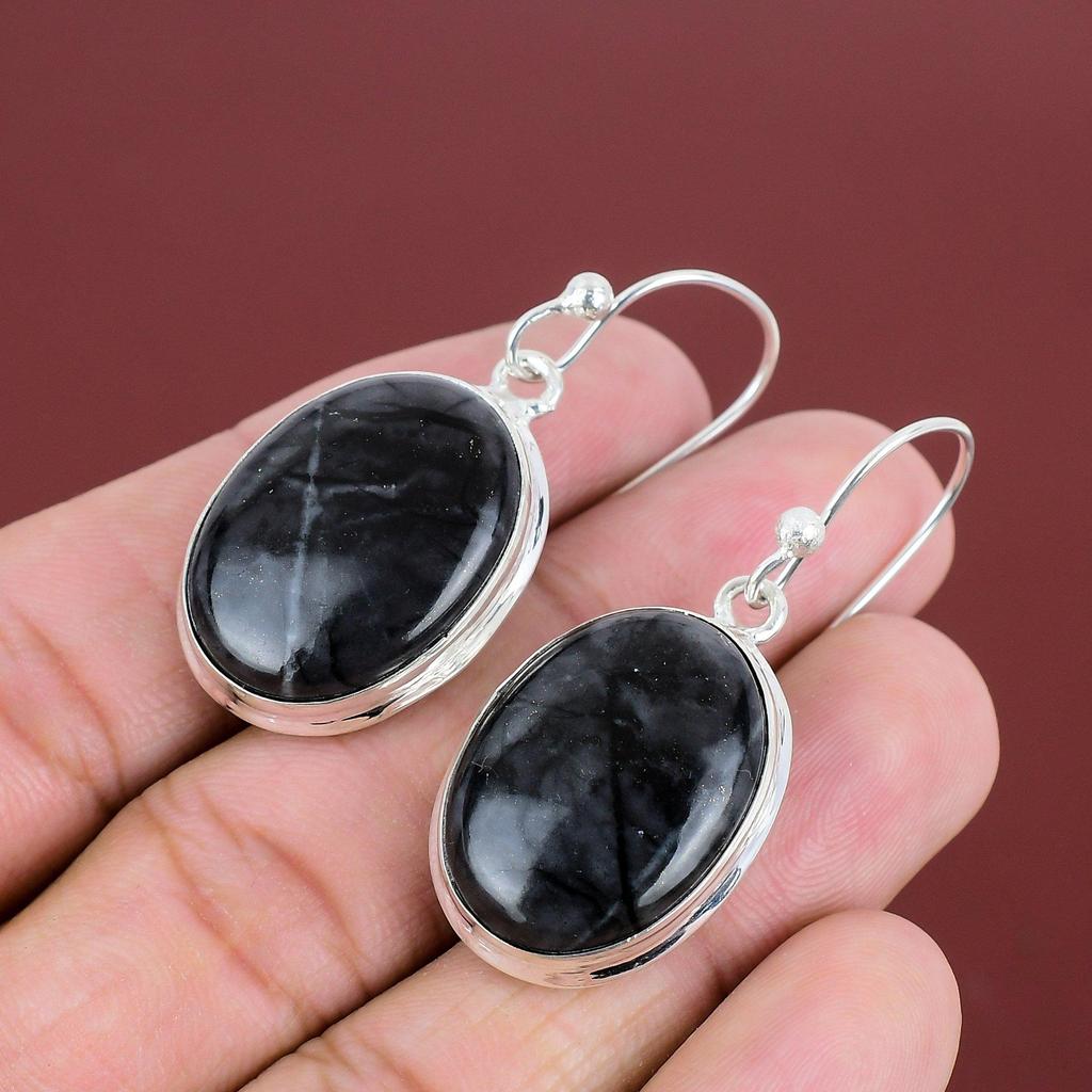 Picasso Jasper Earring Natural Gemstone Earring 925 Sterling Silver Earring Unique Style Jewelry Drop Earring Handmade Jewelry Gifts For Mom