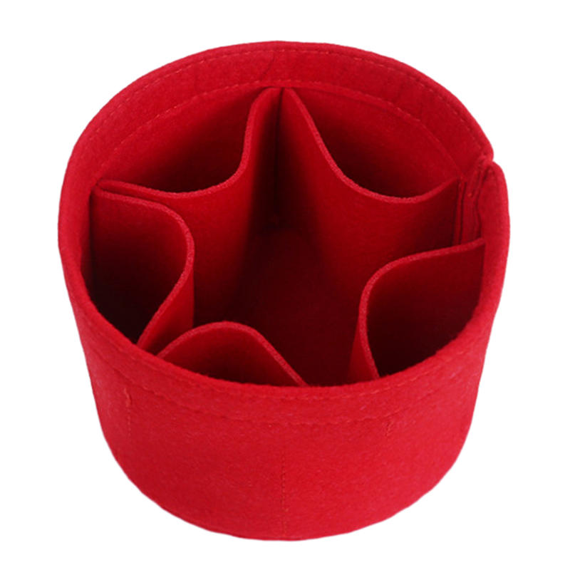 Женская Простая Маленькая Войлочная Сумка-Органайзер Вставка Формирователь Сумки Подкладка для Круглой Сумки-Ведра Органайзер Simple style красный