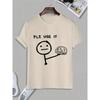 PLZ USE IT Brain Cartoon Printed Men's T-Shirt Crew Neck Fun Short Sleeve TShirt Graphic Unisex Cotton Tshirts Casual Summer Top