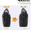 Men's Large Capacity Business Briefcase - Single Shoulder Crossbody Oxford Canvas Laptop Bag for 15.6" Devices.