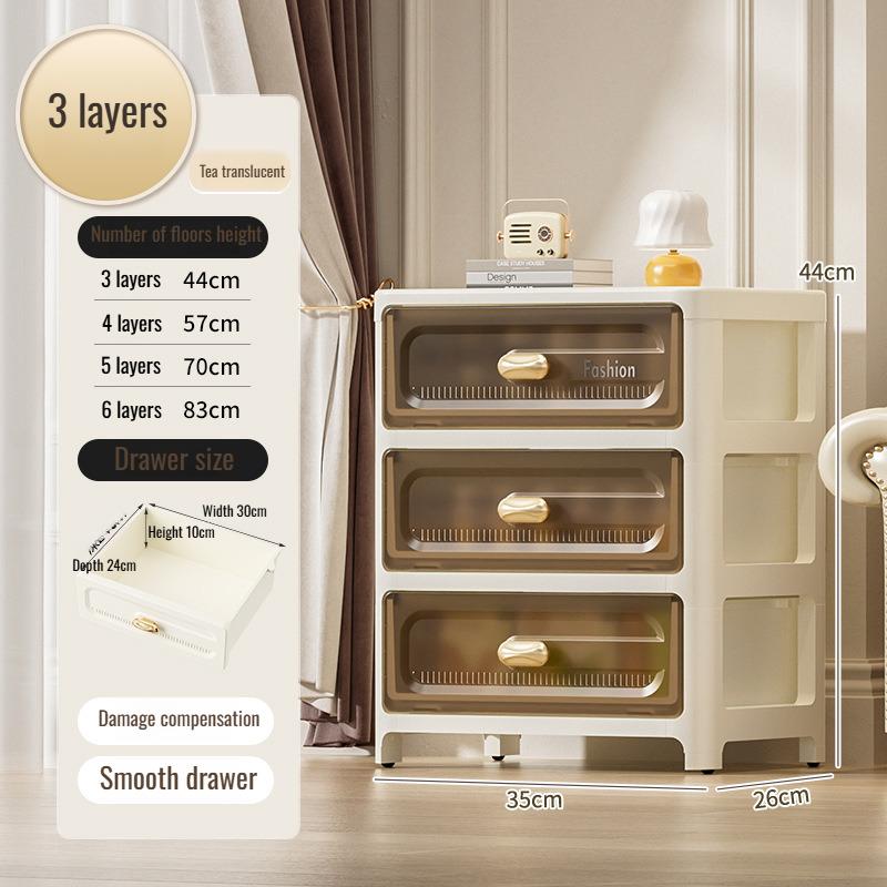 Home Storage Cabinet Multi-layer Drawer Storage Cabinet Snack Toys Chest of Drawers Bedside Table Plastic Storage Cabinet