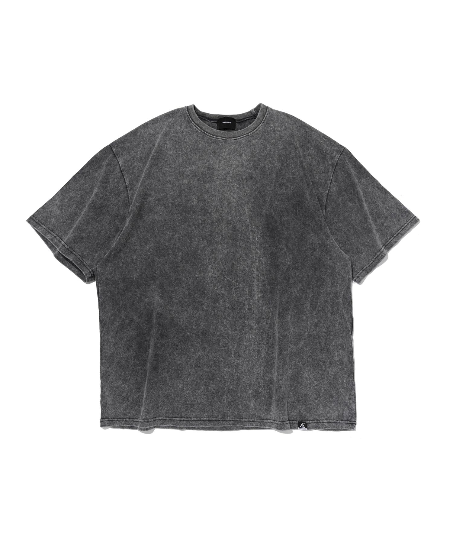 Cargo Bros Pig Dyed Over Boxy Short Sleeve T-Shirt (Charcoal) Free