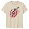 Minimalistisches Pfirsichfrucht-Design T-Shirt Pfirsichfrucht Geburtstagsgeschenk Für Ihn Und Sie