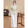 D.F.DEAR Women's Elegant French Style Two-Piece Summer Set