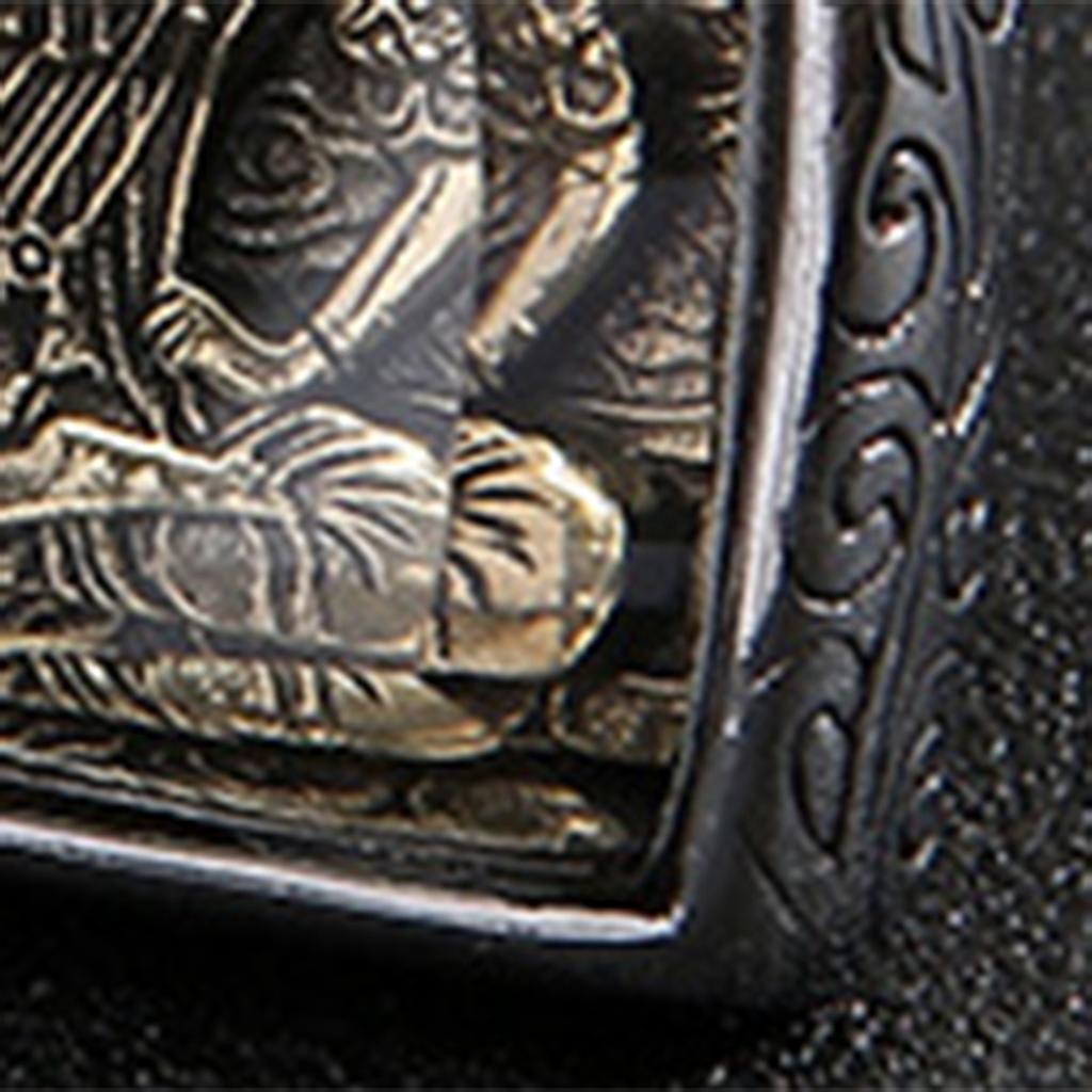 Buddha Hänge Bågskärning Etnisk Stil Vackert Praktiskt Rostfritt Stål Smycke för Amulett