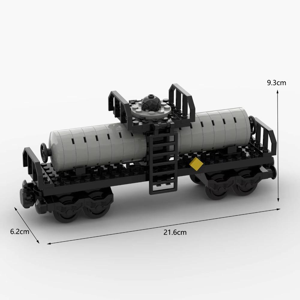 MOC Train Carriage Model, Rail Transport Vehicle, Coal Transport Vehicle, Rail Lift Pole Indicator Light, Train Accessories