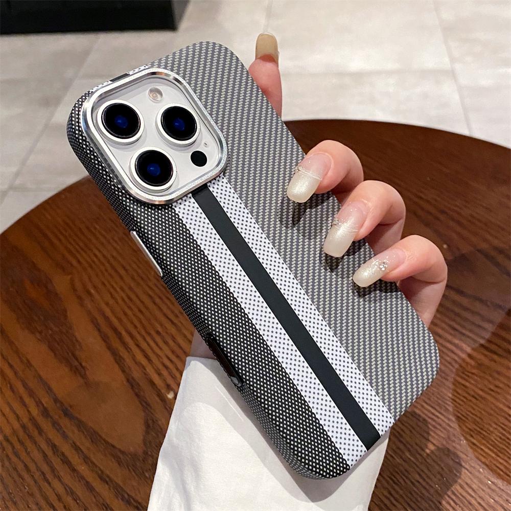 Carbon Fiber Texture For Magsafe Magnetic Case For iPhone 16 Pro Max 16 Plus Wireless Charging Camera Control Button Hard Cover
