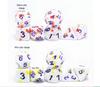 Temperature Sensitive Blood Spot Red & Colorful Earth Role-Playing Dice Set