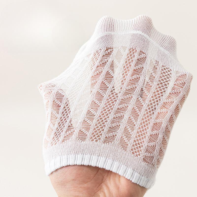 5 Par Letnich Cienkich Skarpetek Stopki Damskich, Nie Zsuwających się z Pięty, Silikonowe Antypoślizgowe Niewidoczne Krótkie Skarpetki, Skarpetki do Klimatyzacji, Skarpetki Siateczkowe