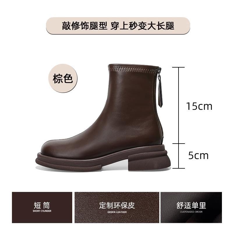 British style retro Martin boots women's autumn and winter 2025 new short boots summer leather versatile thick-soled thin boots