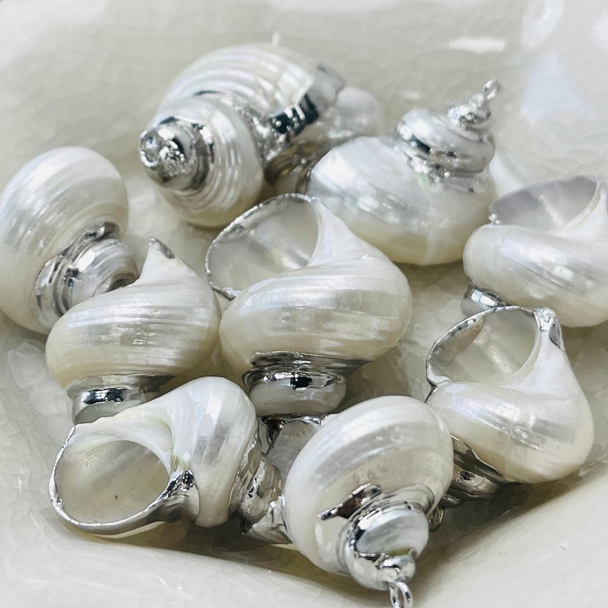 

10 шт., Подвески-шармы из натуральной раковины конха с серебристым краем из цинкового сплава для DIY аксессуаров для ожерелья, Креативное изготовление ювелирных изделий, Женские Мужские Массовые Подарки для рукоделия 10Pcs/20-25×25-32mm белый