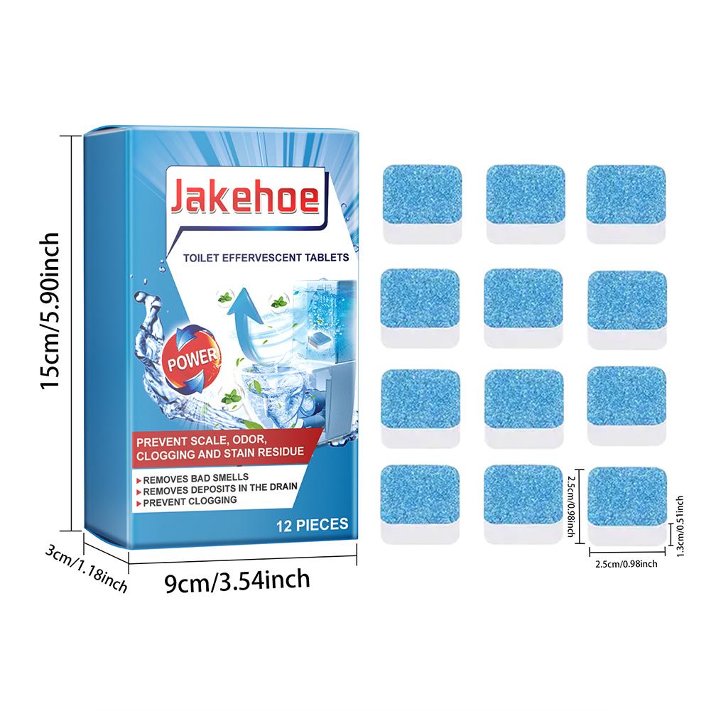 12Pcs Bathroom Toilet Cleaner Remove Urine Stains Dirt Toilet Cleaning Effervescent Tablets Automatic Cleaner Deodorant Remover