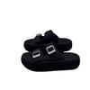 Thick-bottomed one-word cool slippers women's 2025 summer new outer wear fashionable versatile stepping on shit feeling casual beach slippers tide