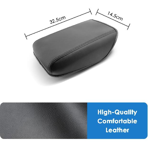 2025 2026 Sportage Center Console Cover for Kia Sportag e (LX/EX/X-Line/SX/SX Prestige/X-Pro/X-Pro Prestige), Waterproof&Comfy Leather Armrest Cover