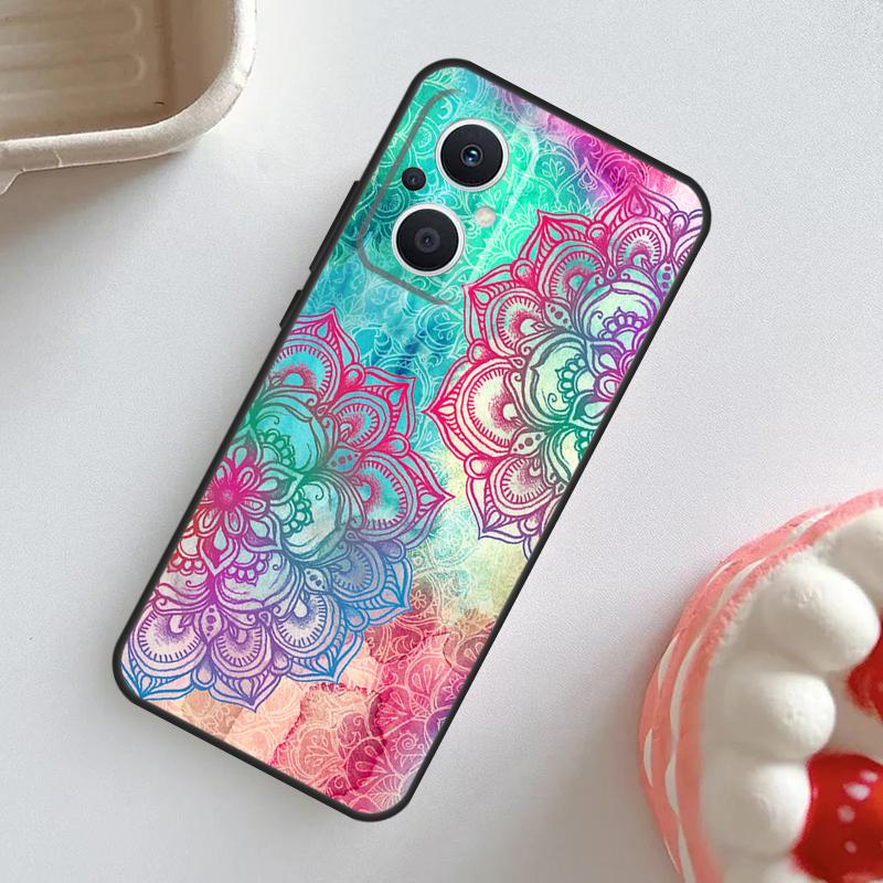 Trippy Tie Dye Floral Mandala Case For OPPO Reno 11 F 10 Pro 4Z 5Z 8T 4 5 6 7 8 Lite OPPO Find X6 Pro X2 X3 X5 Lite Cover