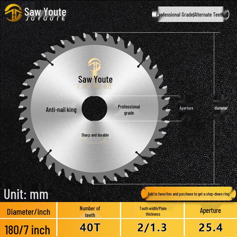 Woodworking Circular Saw Blade for 4, 10, or 12 Inch Cutting; Fits 125 Angle Grinder & 140 Lithium Battery Saw - Cuts Aluminum Sheets