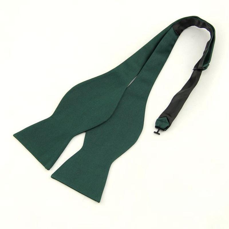 Мужские классические однотонные галстуки-бабочки, регулируемые деловые свадебные галстуки-бабочки для мужчин, аксессуары темно-зеленого