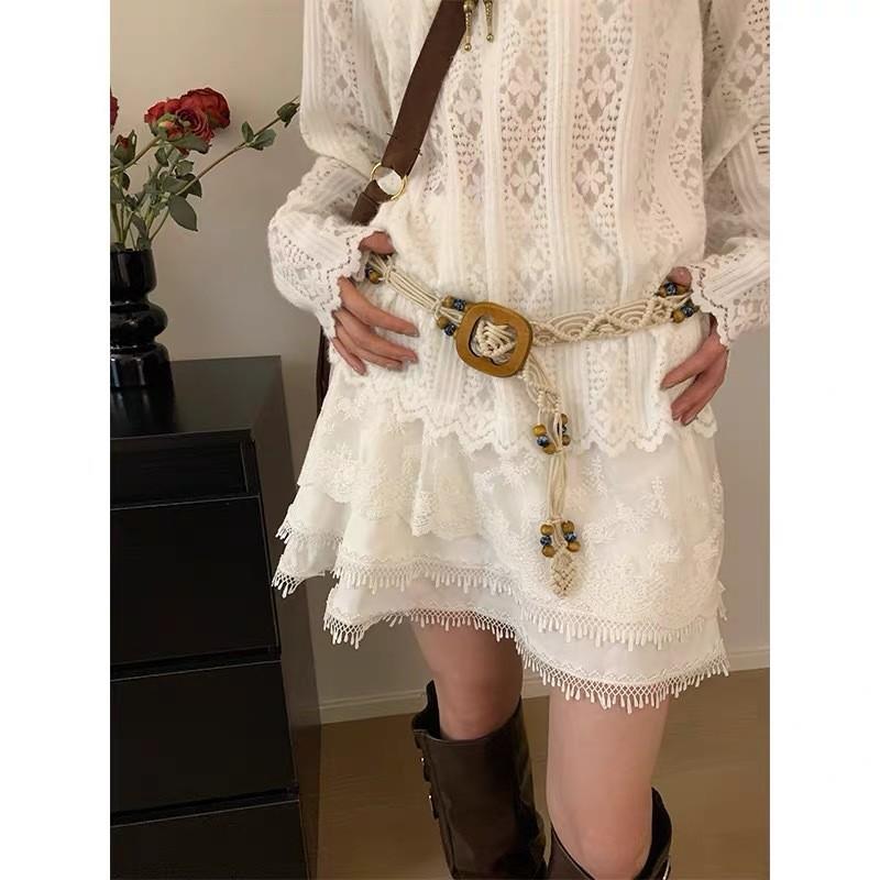 Bohemian Waist Belt Ethnic Style Vintage Butterfly Metal Accessory For Dress Or Skirt