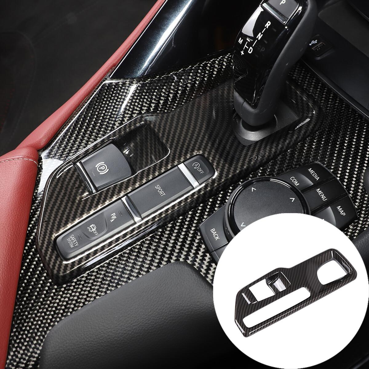 ABS Carbon Fiber Gear Shift Panel Trim kit for For Toyota Supra A90 -