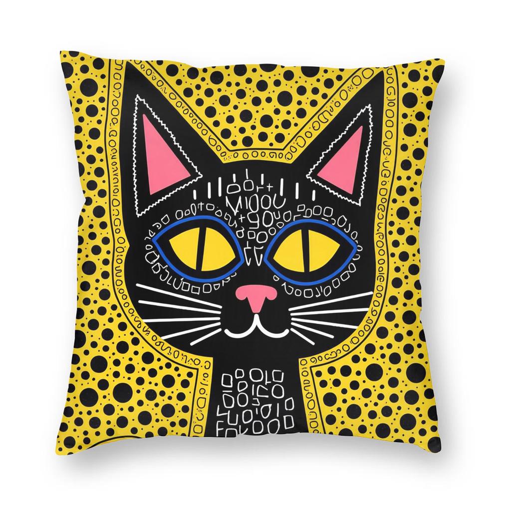 Pumpkin Yayoi K-Kusama Pillowcase Printing Polyester Cushion Cover Decorative Throw Pillow Case Cover Bed Zippered 18''