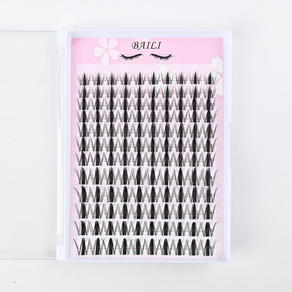 Large Capacity Autumn Maple Leaf Double Eyelid False Eyelashes with 10 Rows and 12 Clusters - Natural, Lightweight, 3D, Self-Adhesive