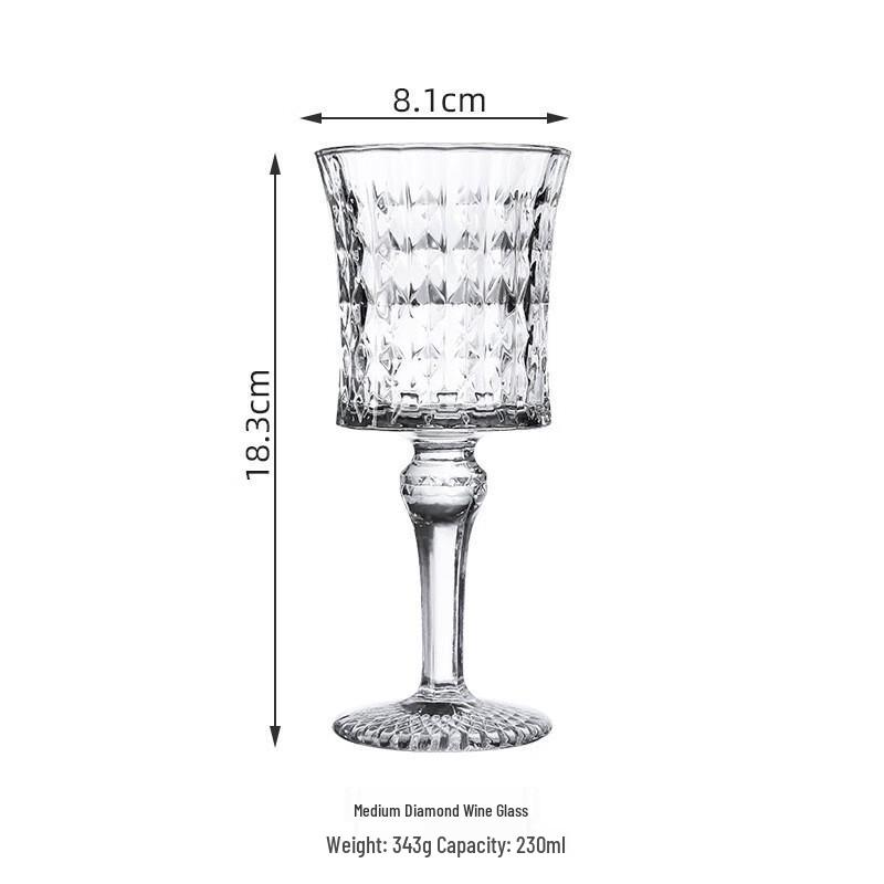 VAKADA Painted Diamond Stemmed Wine & Cocktail Glass