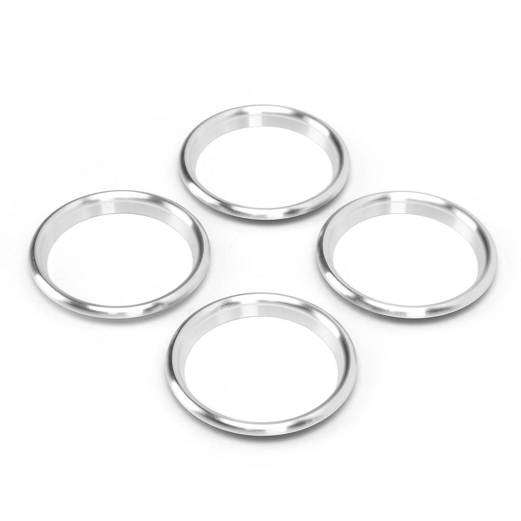 4pcs Car Console Air Outlet Ring Aluminium Alloy Silver Trim Replacement for A3 2014‑2019