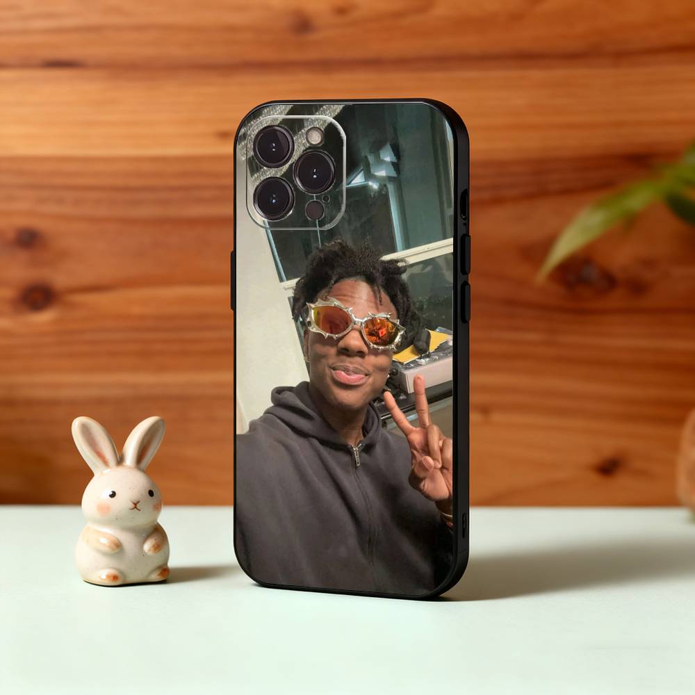 F-Funny I-IShowSpeed Youtuber Phone Case For iPhone17,16,15,14,13,12Plus,Pro Max,XS,5G Soft Silicone Black Cover